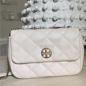Tory Burch Quilted Crossbody Bag in Light Blush
